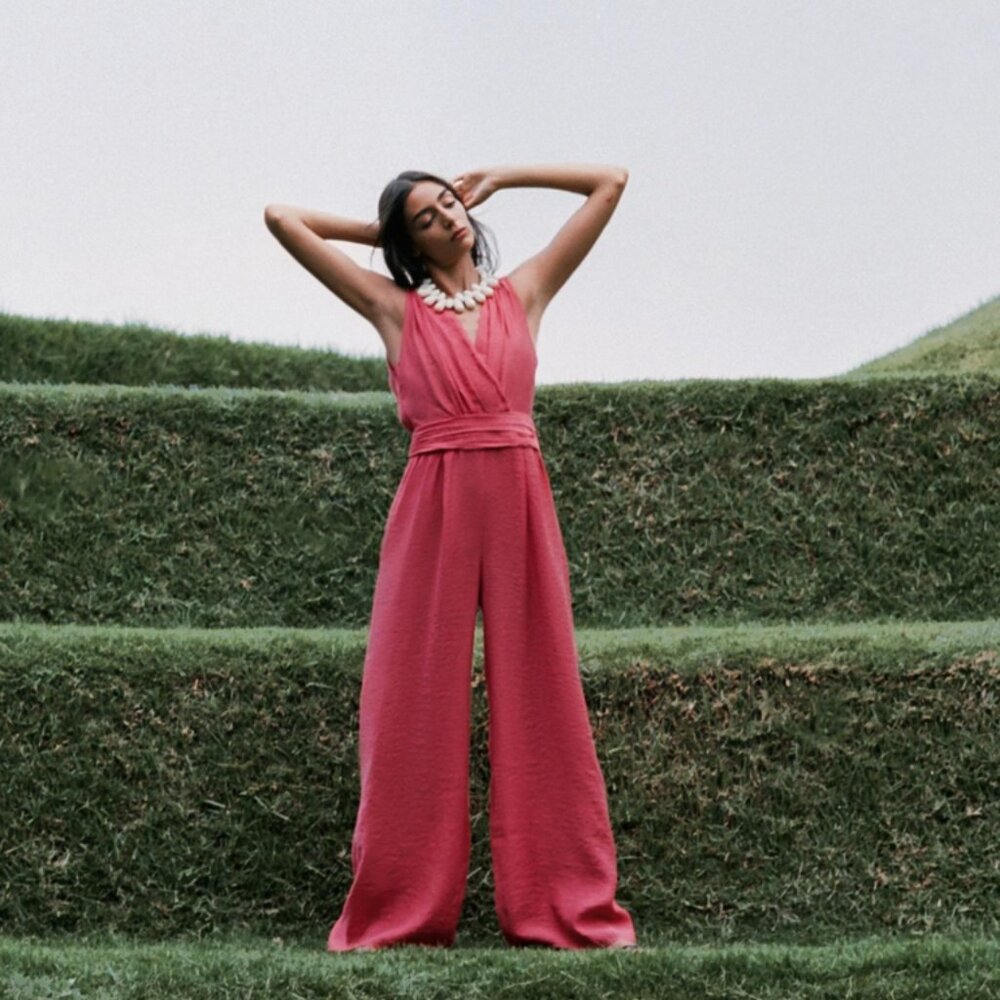 NWOT ZARA Gathered Waist Jumpsuit Bloggers Fave Small